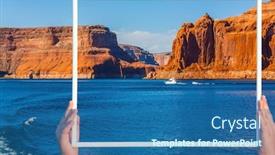  Presentation with powell river - Slides having lake-powell-is-a-reservoir background and a ocean colored foreground