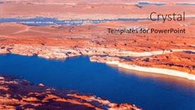  Presentation with powell river - Presentation theme consisting of lake-powell-is-a-reservoir background and a coral colored foreground