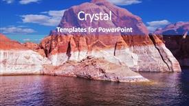  Presentation with powell river - Audience pleasing PPT layouts consisting of lake powell is surrounded backdrop and a cobalt blue colored foreground