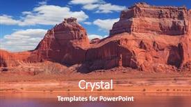  Presentation with powell river - PPT layouts with lake powell is surrounded by magnificent sandstone hills a boat trip on a sunny day scenic huge artificial water basin of the colorado river usa background and a coral colored foreground