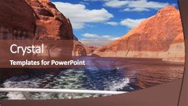  Presentation with powell river - Colorful slide deck enhanced with lake powell on the colorado backdrop and a  colored foreground