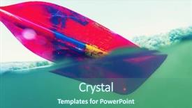  Presentation with rafting - Theme featuring red paddle for rafting and kayaking background and a ocean colored foreground