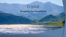  Presentation with europe - Presentation theme having lake-skadar-montenegro-europe background and a light blue colored foreground