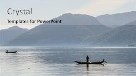  Presentation with europe - PPT layouts with lake-skadar-montenegro-europe background and a lemonade colored foreground