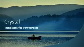  Presentation with dusk - Slides enhanced with lake solina bieszczady poland at dusk background and a ocean colored foreground