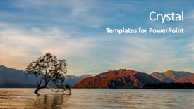  Presentation with water pollution polluted lake - Beautiful PPT theme featuring lake south island new zealand backdrop and a teal colored foreground