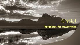  Presentation with banff national park - Presentation theme enhanced with lake-sunrise-with-cloud background and a tawny brown colored foreground