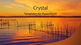  Presentation with salt lake temple - Colorful presentation theme enhanced with lake sunset in el saler backdrop and a gold colored foreground