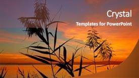  Presentation with sunset - Audience pleasing presentation design consisting of lake sunset in el saler backdrop and a red colored foreground