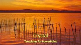  Presentation with salt lake temple - Amazing PPT theme having lake sunset in el saler backdrop and a tawny brown colored foreground