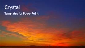  Presentation with sunset - Theme consisting of lake sunset in el saler background and a navy blue colored foreground