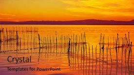  Presentation with salt lake temple - Colorful theme enhanced with lake sunset in el saler backdrop and a red colored foreground