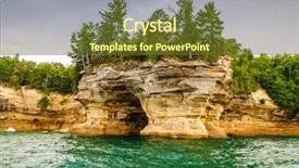  Presentation with geology rocks - Beautiful PPT layouts featuring lake superior coastline at pictured backdrop and a tawny brown colored foreground