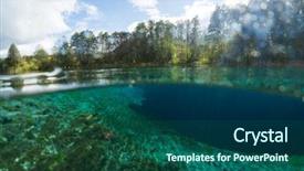  Presentation with russia city - Slide deck having lake surrounded by forest maximum background and a ocean colored foreground