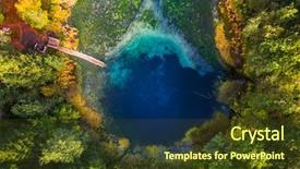  Presentation with maximum - Amazing slide set having lake surrounded by forest maximum backdrop and a tawny brown colored foreground