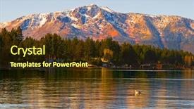  Presentation with tahoe - Audience pleasing presentation theme consisting of lake tahoe at sunset backdrop and a wine colored foreground