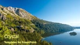  Presentation with tahoe - Theme consisting of lake tahoe landscape in california background and a tawny brown colored foreground