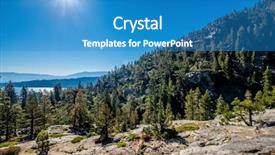 Presentation with tahoe - PPT layouts with lake tahoe landscape in california background and a teal colored foreground