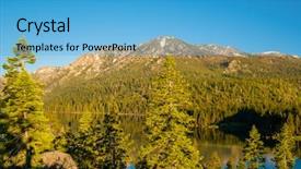  Presentation with tahoe - Presentation enhanced with lake tahoe landscape in california background and a teal colored foreground