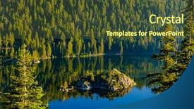  Presentation with tahoe - Amazing PPT theme having lake tahoe landscape in california backdrop and a tawny brown colored foreground
