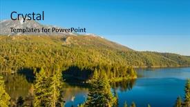  Presentation with tahoe - Slide set with lake tahoe landscape in california background and a  colored foreground