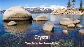  Presentation with tahoe - PPT theme enhanced with lake tahoe background and a ocean colored foreground