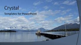  Presentation with new zealand - Presentation theme consisting of lake-te-anau-new-zealand background and a teal colored foreground