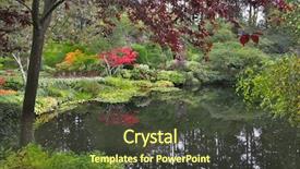  Presentation with gardens - Colorful slides enhanced with lake and trees in well backdrop and a tawny brown colored foreground