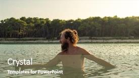  Presentation with green radar screen - Amazing PPT layouts having lake video - man with beard filming backdrop and a  colored foreground