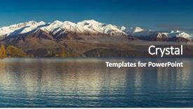  Presentation with new zealand - PPT theme featuring lake wanaka and buchanan peak background and a dark gray colored foreground
