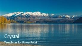  Presentation with new zealand silver fern black - Cool new PPT layouts with lake wanaka and buchanan peak backdrop and a ocean colored foreground
