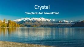  Presentation with new zealand - Slide set consisting of lake wanaka and buchanan peak background and a ocean colored foreground
