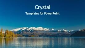  Presentation with japanese new year above view - PPT theme with lake wanaka and buchanan peak background and a dark gray colored foreground