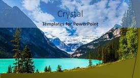  Presentation with water - Slide set featuring lake-with-azure-water background and a light blue colored foreground