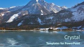  Presentation with salzburg - Cool new PPT layouts with lake-wolfgangsee-salzburg-austria-nature backdrop and a ocean colored foreground