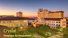  Presentation with orlando florida usa downtown city - PPT theme enhanced with lakeland-florida-usa-downown-cityscape background and a tawny brown colored foreground