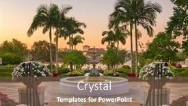  Presentation with gardens - PPT theme with lakeland-florida-usa-gardens background and a coral colored foreground