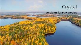  Presentation with forest - Cool new presentation theme with lakes in natural reserve sin backdrop and a  colored foreground