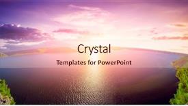  Presentation with lake - Theme having lakes rivers - beautiful bright sunset background and a lemonade colored foreground