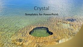  Presentation with yellowstone - Cool new PPT theme with lakeshore-geyser-in-yellowstone-lake backdrop and a light blue colored foreground
