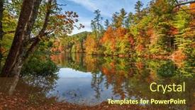  Presentation with fall lake - PPT layouts consisting of lakeside-fall-foliage-at-santeetlah background and a tawny brown colored foreground