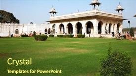  Presentation with india fort - PPT theme having lal qila - re d fort background and a tawny brown colored foreground