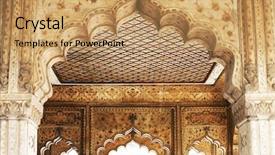 Presentation with india fort - PPT theme featuring lal qila - re d fort background and a coral colored foreground