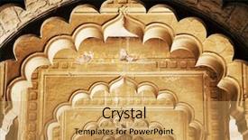  Presentation with india fort - Slides consisting of lal qila - re d fort background and a yellow colored foreground