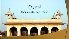  Presentation with diwan e am - PPT theme having lal qila - re d fort background and a cool aqua colored foreground