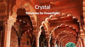  Presentation with india fort - PPT layouts consisting of lal qila - red fort background and a tawny brown colored foreground