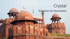  Presentation with fort - PPT layouts having lal qila - red fort background and a sky blue colored foreground