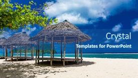  Presentation with samoa - Audience pleasing PPT layouts consisting of lalomanu-beach-with-open-huts backdrop and a ocean colored foreground