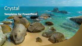  Presentation with thailand - Audience pleasing slide set consisting of lamai-beach-in-koh-samui backdrop and a teal colored foreground