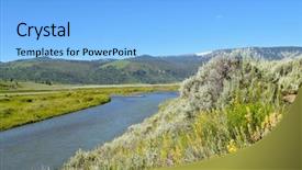  Presentation with yellowstone - Amazing presentation design having lamar river cuts its way backdrop and a  colored foreground